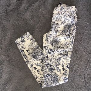 H&M rose printed jeans